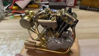 Black Cylinder Knucklehead V-twin Engine R29 Model - EngineDIY