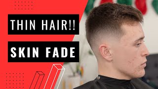 SKIN FADE!!! (THIN HAIR)