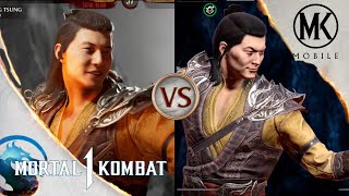 Mortal Kombat 1 vs MK Mobile - SHANG TSUNG Every move sets, \u0026 X Ray side by side comparison