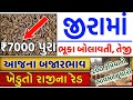 jeera na bhav | આજના બજાર ભાવ | 01-04-2024 | જીરાના ભાવ | cumin trending in APMC | commodity trend