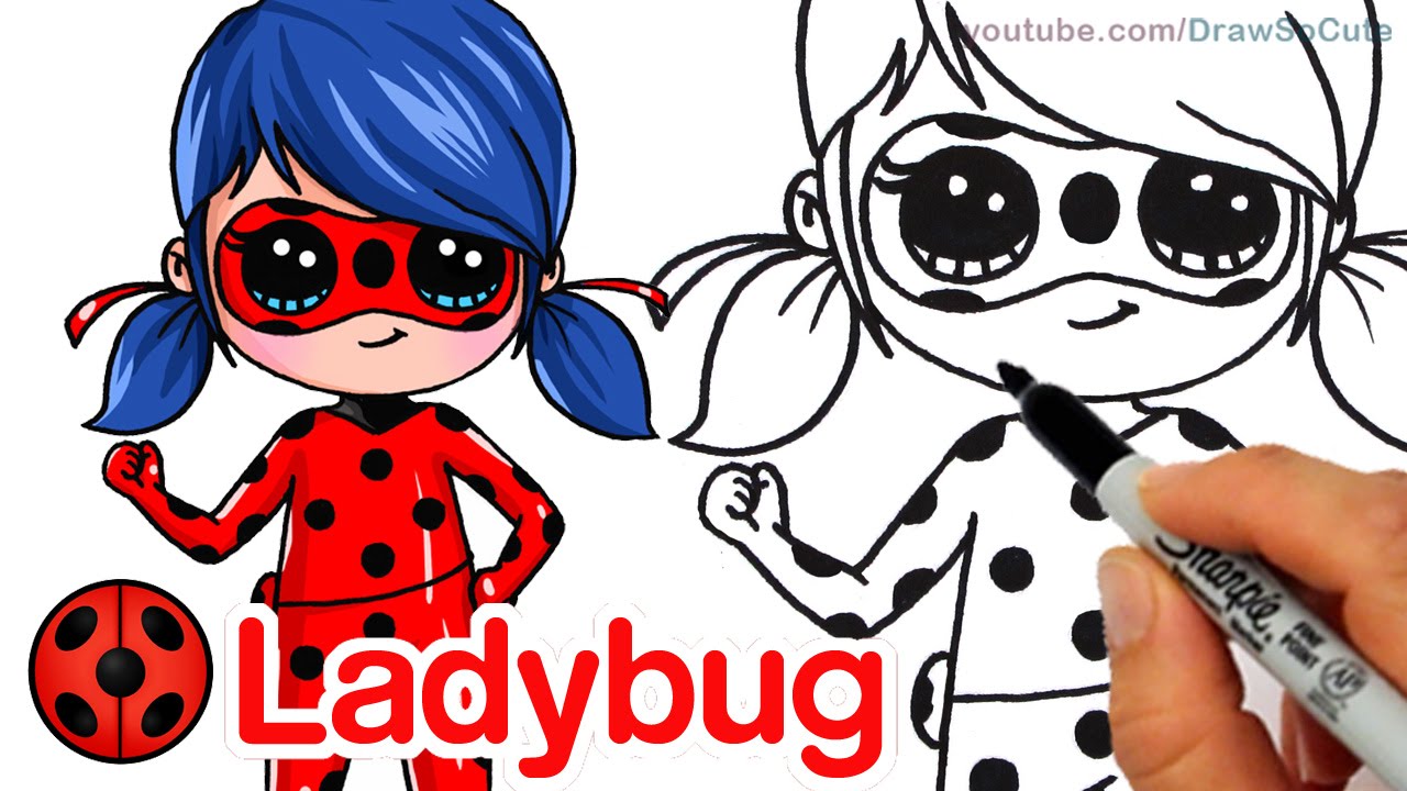 How To Draw Miraculous Ladybug Step By Step Chibi - YouTube