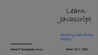 Learn Javascript: Working with String Object - No space : split()