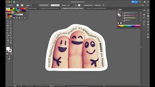 How to create a custom die cut sticker in Adobe Illustrator with an image.