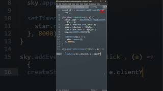 Interactive Starry Night Sky | HTML CSS JavaScript