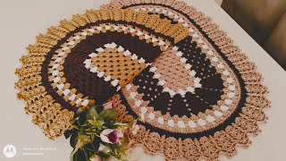 CLASS \\GOLDEN CROCHET RUG\\OVAL\\STEP BY STEP #easy #economical #bicoleque