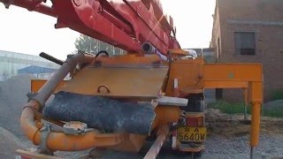 JIUHE 29m concrete pump truck working video