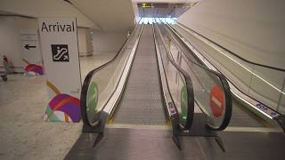 Singapore, Changi Airport, 9X escalator