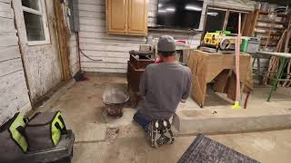 THE FARMHOUSE. First Snowstorm. Dad cutting Diamond willow. Jotul f118 Stove. Snow. Log Splitter.