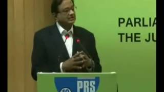 P Chidambaram's comments at the PRS Annual Conference, 2016: Parliament and the Judiciary