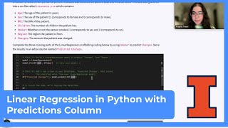 Mastery Platform Walkthrough: Linear Regression in Python with Predictions Column