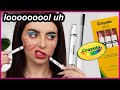 TESTING CRAYOLA MAKEUP! FIRST IMPRESSIONS + *HONEST* REVIEW! should saved my money.. | Steph Toms