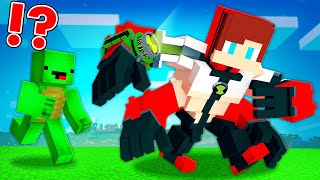 BEN 10 Speedrunner vs Hunter in Minecraft   Maizen JJ and Mikey