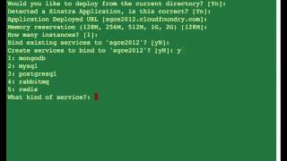 Deploying a Sinatra + Redis application on Cloud Foundry