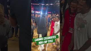 Giannis celebrates NBA Cup title #nba #bucks #giannis