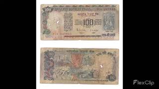 100 Rupees Note - R. N. Malhotra (Governor) - Old Vintage India Agriculture Kisan - 3 Farming Women