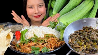 SEBOT NGARINGA//SPONGE GOURD WITH FERMENTED FISH  FRY WITH SPECIAL SINGJU 🔥🔥🔥