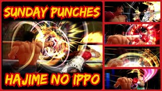 All Sunday Punches Combos for Hajime no Ippo PS3 English Patch + DLC Boxers はじめの一歩  #hajimenoippo