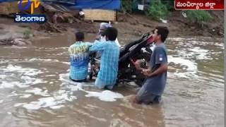 Heavy Rains Hits | Under Construction Bridge | in Mancherial Dist