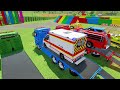 transporting police cars ambulance car fire department with man trucks farming simulator 22