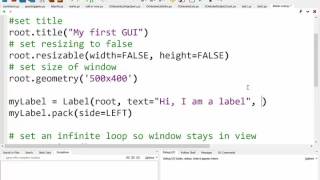 Tkinter - adding a label