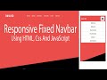 Responsive Fixed Navbar  On Scroll Using HTML, CSS & JavaScript | Sticky Navbar on Scroll Part - 2
