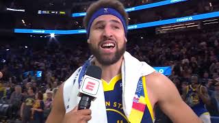 "I Was Nervous All Day" - Klay Thompson After 30 Point Performance In Game 6!