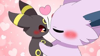 エーフィはかわいいミニブラッキーにメロメロなようです｜ポケモンアニメ