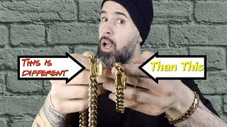 SLEEK LOCK/FLIP LOCK DIFFERENCE ON A MIAMI CUBAN LINK DANIEL JEWELRY INC