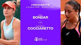 Anna Bondar vs. Elisabetta Cocciaretto | 2023 Lausanne Semifinal | WTA Match Highlights