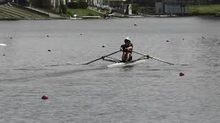 2021年 お花見レガッタ　M1x 牧野（オープン）　予選ゴール