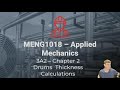 MENG2018 - ASME CODE CALCULATIONS - Drum Thickness Calculations