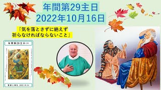 🗣️年間第29主日2022年10月16日🤷‍♂️説教「諦めずに、絶えず祈ること」