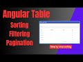 Angular material table data binding, sorting, filtering, pagination tutorial | Angular 17 | in Hindi