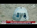 Blue Origin launches Jeff Bezos into space on company's 1st human flight