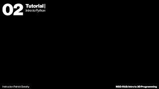 Video 2 | MSD-RAS: Intro to Python