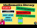 GRADE 12 MATHS LIT PAPER 2 JUNE 2023| QUESTION 1.3| Measurements| Volume