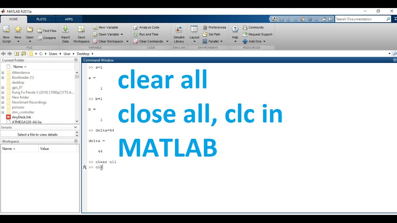 Meaning Of Clear All, Close All And Clc In Matlab | What Is Close All ...