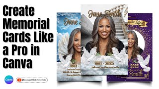 How to Create a Memorial Funeral Card in Canva | Step-by-Step Design Tutorial