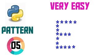 how to print pattern E in python in hindi. python me pattern E kaise banaye in hindi