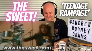 Drum Teacher Reacts: The Sweet-Teenage Rampage-REAL ENERGETIC, RAW AND LIVE!