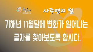 [사주명리썰] 기해년 을해11월을 해석하는 방법#사주8자#세운