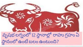 వృషభ లగ్నం,If the planet Rahu is in the 12 positions of the Taurus lag, what will be the strength?