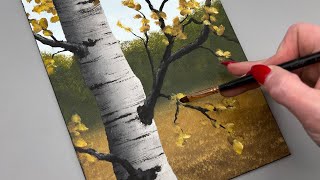 Birch Tree - Acrylic Painting Tutorial
