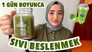 1 GÜN BOYUNCA SADECE SIVI BESLENDİM! | KAÇ KİLO VERDİM?