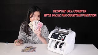 Desktop bill counter with value mix counting function