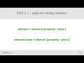CSS 2.1 - css selectors - adjacent sibling selector - two conditions