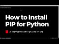 How to Install PIP for Python