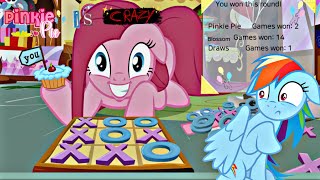 (Pink Tac Toe) Pinkie Pie is Crazy🌸❤️‍🔥🖤(My Little Pony Gameplay Pink Tac Toe) But Easy Mode