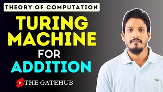 Turing Machine for addition of two numbers || GATECSE || TOC