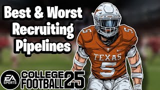 Best \u0026 Worst Recruiting Pipelines in Dynasty College Football 25